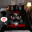 Homemerci Customize Name King Satanic Skull Bedding Set DQB