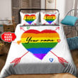 Homemerci Customize Name LGBT Pride Bedding Set