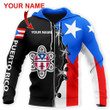 Puerto Rico Flag With Sol Taino Customize Name TQH20062205-Apparel-TQH-Zipped Hoodie-S-Vibe Cosy‚Ñ¢