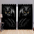 Homemerci Black Cat Window Curtains MH