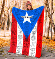 Homemerci Customize Name Puerto Rico Lover Blanket NDD