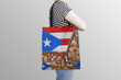Homemerci Premium Puerto Rico Printed Canvas Tote Bag JJW