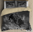Homemerci Personalized Name Bull Riding Gray Ver Bedding Set