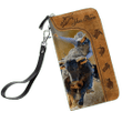 Homemerci Bull Riding Personalized Name Printed Leather Wallet DA