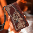 Homemerci Customized Name Bull Riding Printed Leather Wallet PDND