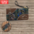 Homemerci Personalized Name Horse All Over Printed Leather Wallet