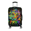 Homemerci Personalized LGBT Tiger PRIDE Splash Paint Black 3D Luggage Cover