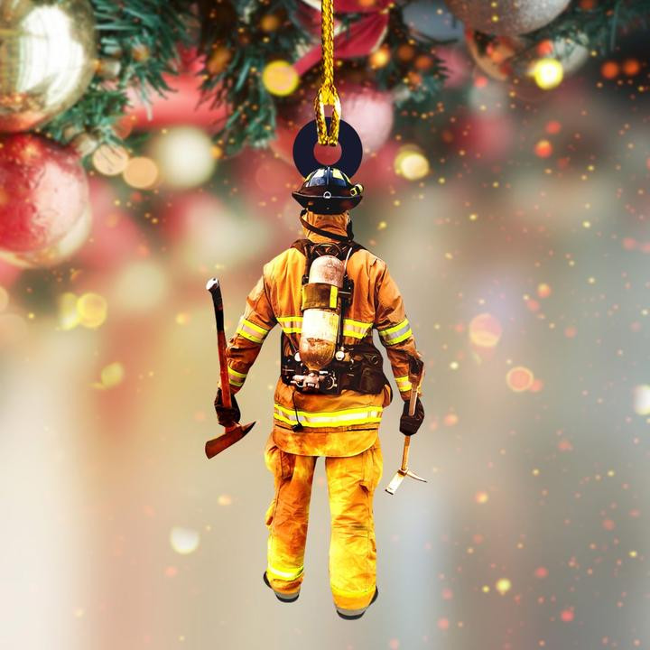 Homemerci Firefighter Christmas Tree Hanging Ornament