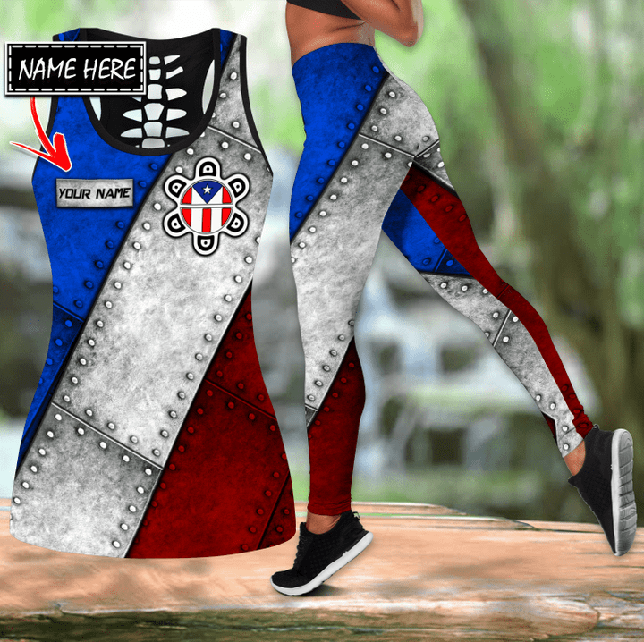 Homemerci Customize Name Puerto Rico Soldier Combo Outfit TNA