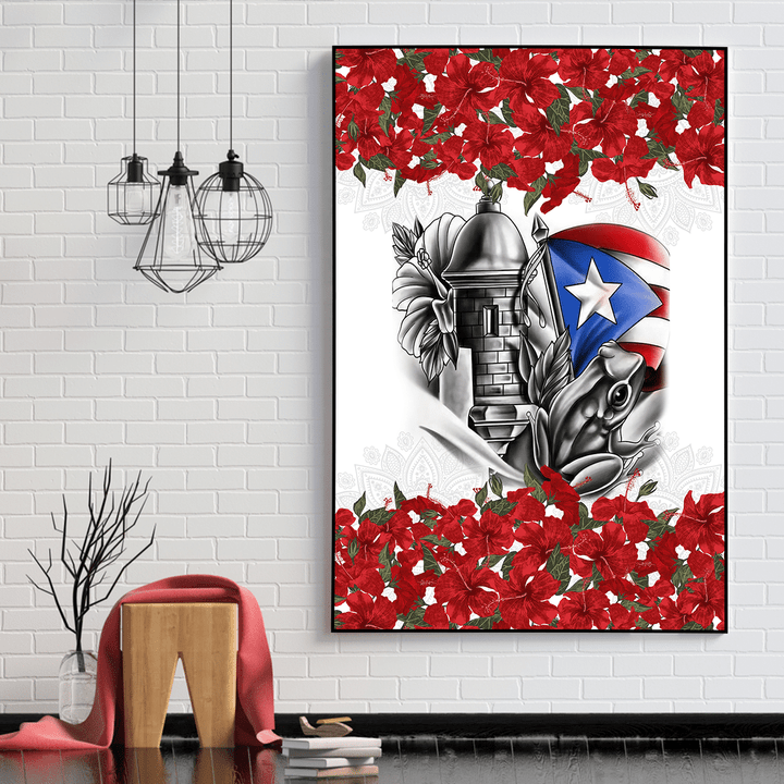 Homemerci Puerto Rico Poster Vertical D Printed