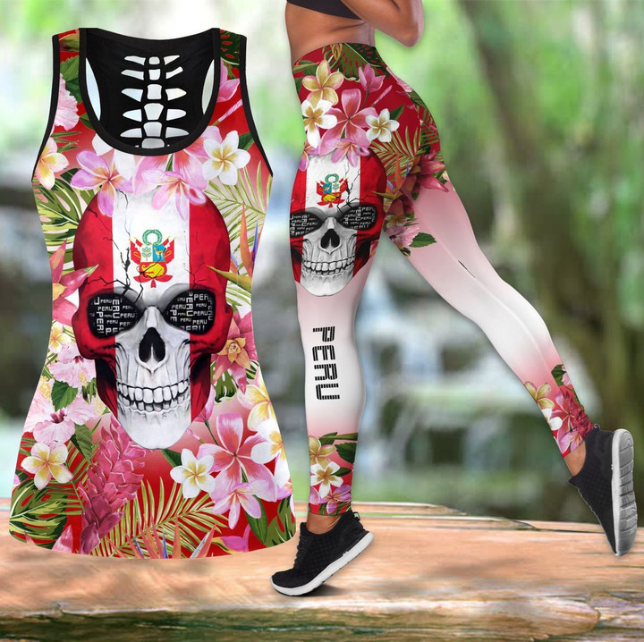 Peru Floral Skull Combo Outfit TQH200708-Apparel-TQH-S-S-Vibe Cosy™