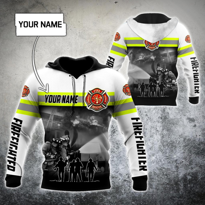 Homemerci Customize Name Firefighter Hoodie Shirts For Men And Women MH