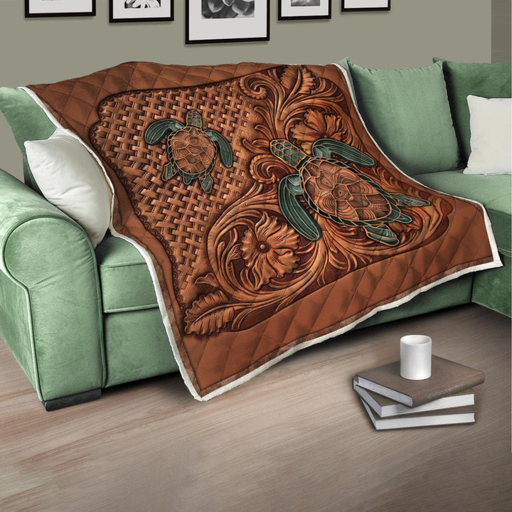 Homemerci Turtle Quilt Blanket MH