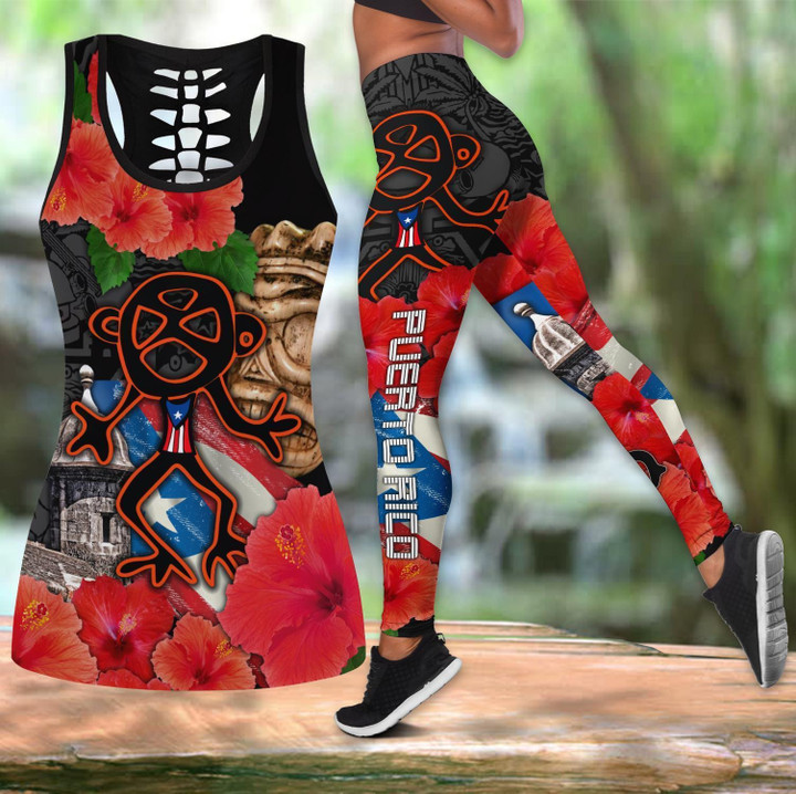 Puerto Rico Sol Taino With Maga Flower Combo Outfit JJ19062002-TQH-Apparel-TQH-S-S-Vibe Cosy‚Ñ¢