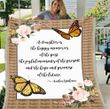 Butterfly Blanket A Daughter Is The Happy Memories Of The Past, Gift For Daughter, Birthday Fleece Blanket