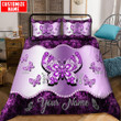 Homemerci Customized Name Butterfly Bedding Set