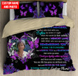 Homemerci Personalized In Loving Memory Butterfly Bedding Set