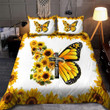 Homemerci Yellow White Butterfly Bedding Set