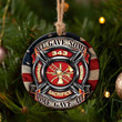 Homemerci Firefighter Christmas Tree Hanging Ceramic Ornament