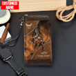 Homemerci Bull Riding Personalized Name Printed Leather Wallet MH