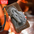 Homemerci Customized Name Horse Printed Leather Wallet