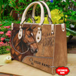 Homemerci Customized Name Horse Printed Leather Handbag