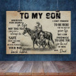 Homemerci To My Son D Horse Riding All Over Printed Poster Horizontal
