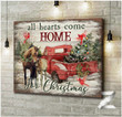 Homemerci Horse All Hearts Come Home For Christmas D Landscape Canvas And Poster, Wall Art