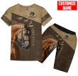Homemerci Personalized Name Love Horse Combo T-shirt and Short