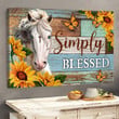 Homemerci Gorgeous horse - Simply blessed Jesus D Landscape Canvas Poster Wall Art