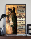 Homemerci Horse Best Friends D Landscape Canvas And Poster, Wall Art