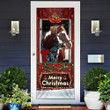 Homemerci Beautiful Christmas Horse Door Cover