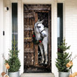 Homemerci Horse Christmas Wreath Door Cover