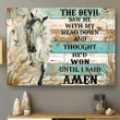 Homemerci The Devil Saw Me With My Head Down D Landscape Horse Canvas Poster Wall Art
