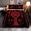 Homemerci Fenrir Wolf - Valknut And Rune - Viking Quilt Bedding Set