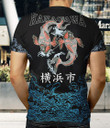 Homemerci Japanese Kanagawa Sakura Koi Fish All Over D T Shirt