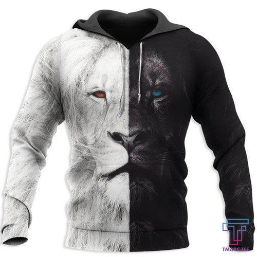 Homemerci Beautiful Black White Lion D all over printed shirts for men and women