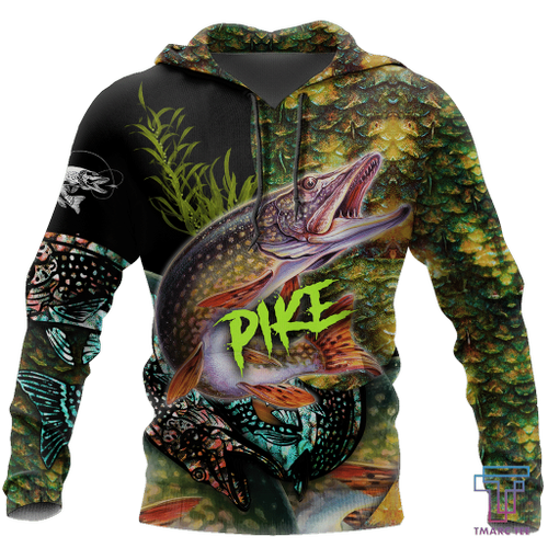 Homemerci Northern Pike Fishing on skin D all over printing shirts for men and women