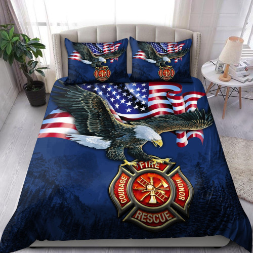 Homemerci Love Firefighter Bedding Set
