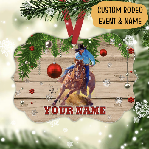 Homemerci Beautiful Rodeo Personalized Ornament Christmas Gift Tree Hanging
