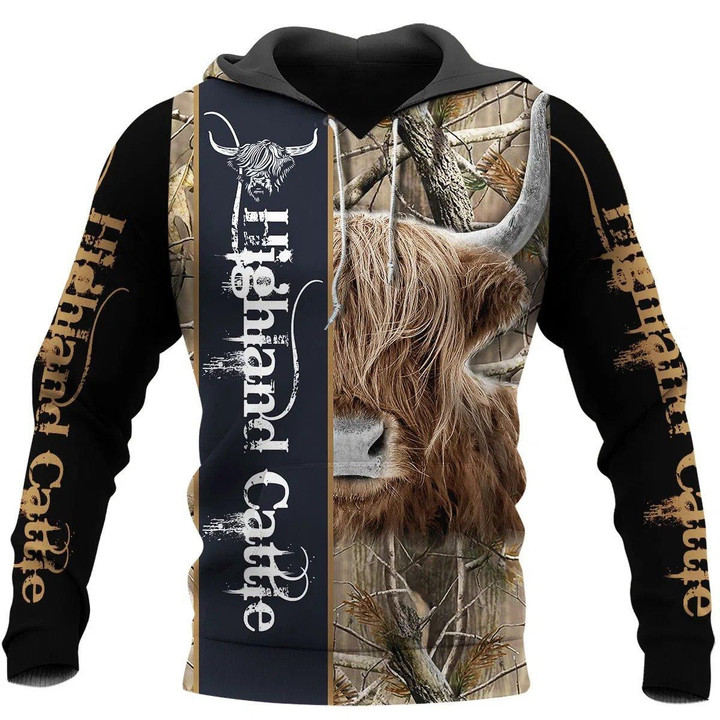 Highland Cattle Cow Hoodie T-Shirt Sweatshirt for Men and Women