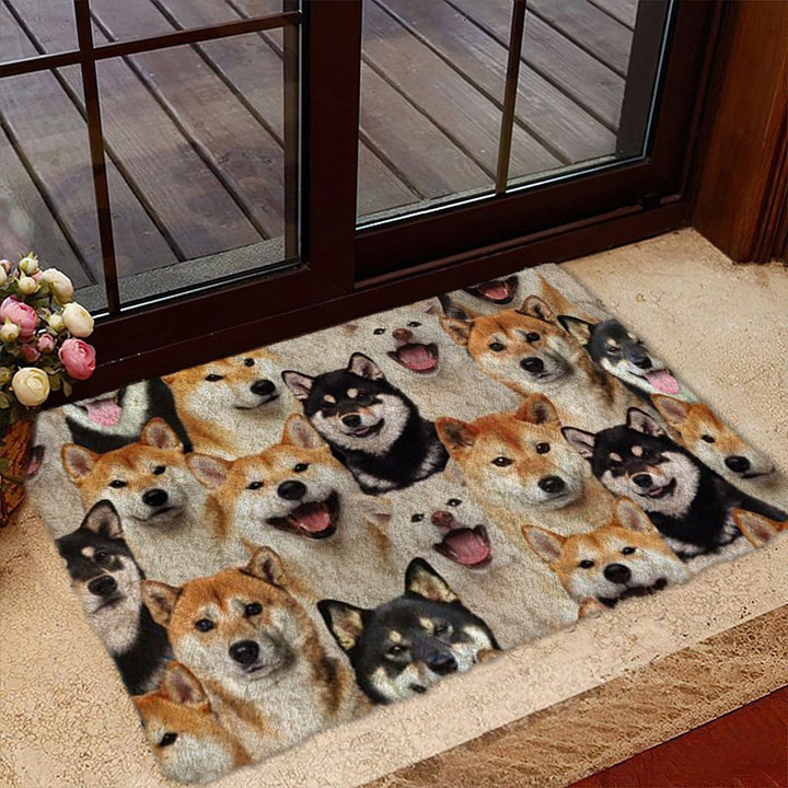 A Bunch Of Shiba Inus Doormat