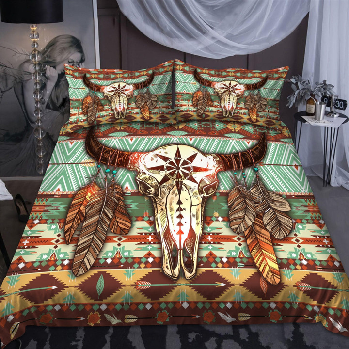 Homemerci Native American Buffalo Pattern Bedding Set