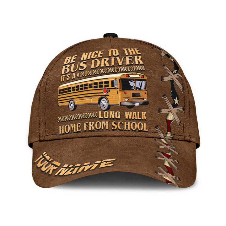 Homemerci Personalized Name Bus Driver D Classic Cap MH