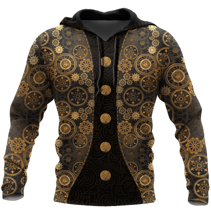 Homemerci Steampunk Mechanic All Over Printed Hoodie For Men and Women TN