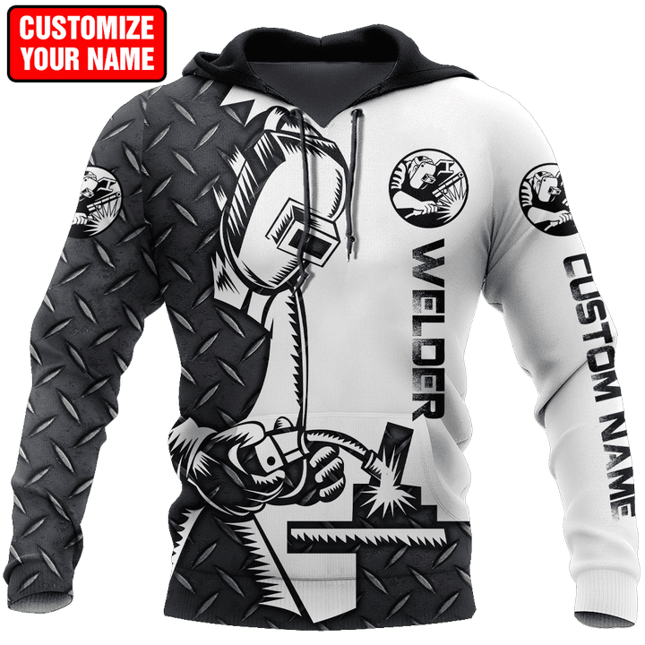 Homemerci Personalized Welder Black And White Welding Apparel