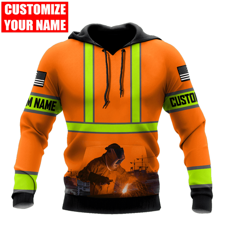 Homemerci Personalized Welder Orange Safety Welding Apparel