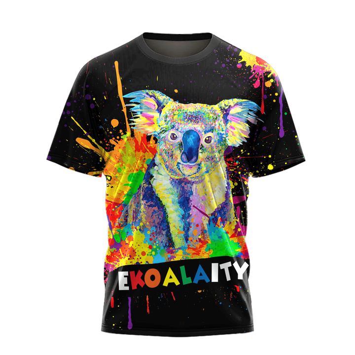 Homemerci LGBT Pride Colorful Koala Equality All Over Printed Shirt
