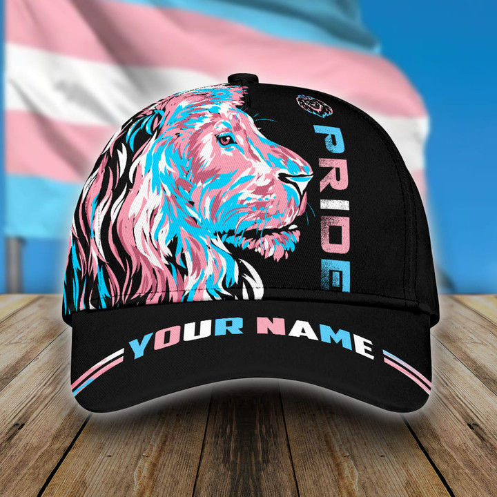 Homemerci Personalized LGBT Lion PRIDE Transgender Black 3D Classic Cap
