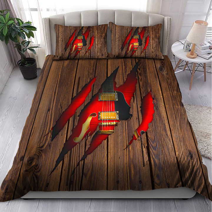 Homemerci Tmarctee Guitar Musical Instrument Printed Bedding Set TNA